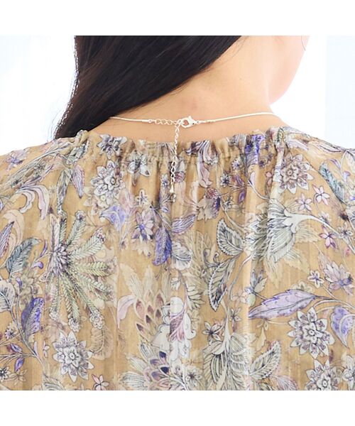 missel / ミゼール シャツ・ブラウス | 【洗える・3Lサイズあり】更紗柄ギャザーブラウス | 詳細4