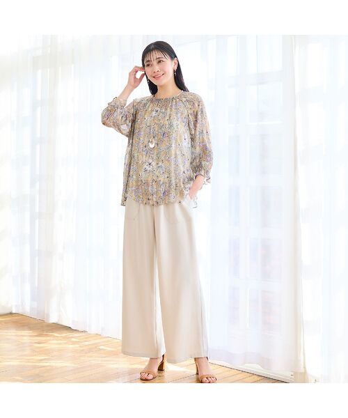 missel / ミゼール シャツ・ブラウス | 【洗える・3Lサイズあり】更紗柄ギャザーブラウス | 詳細9