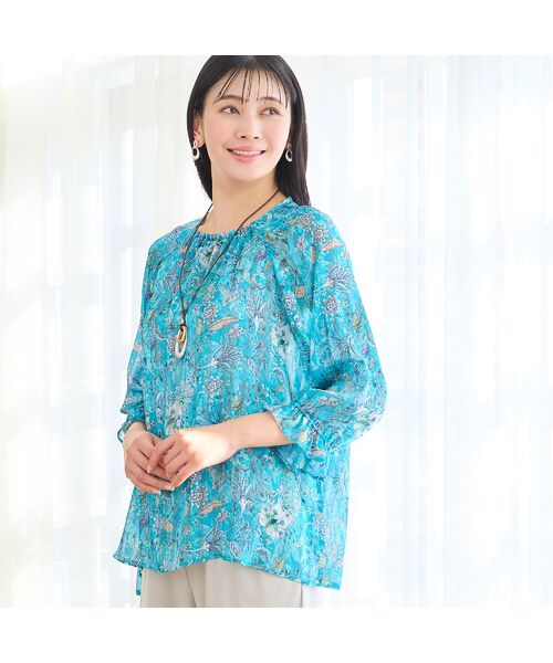 missel / ミゼール シャツ・ブラウス | 【洗える・3Lサイズあり】更紗柄ギャザーブラウス | 詳細13