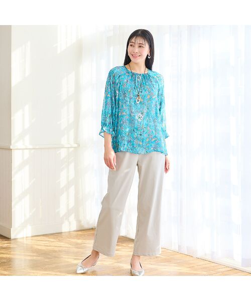 missel / ミゼール シャツ・ブラウス | 【洗える・3Lサイズあり】更紗柄ギャザーブラウス | 詳細16