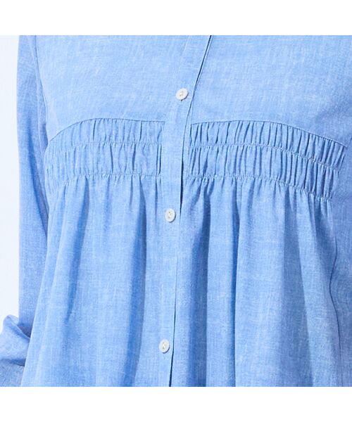 missel / ミゼール シャツ・ブラウス | 【洗える・セットアップ可・L～3Lサイズ】チュールデニムギャザーブラウス | 詳細11