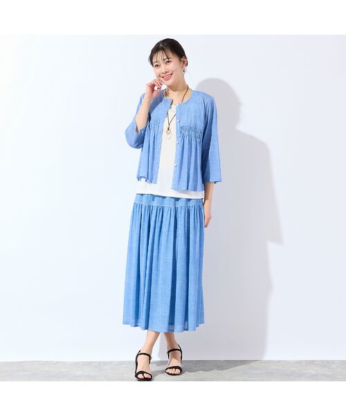 missel / ミゼール シャツ・ブラウス | 【洗える・セットアップ可・L～3Lサイズ】チュールデニムギャザーブラウス | 詳細15