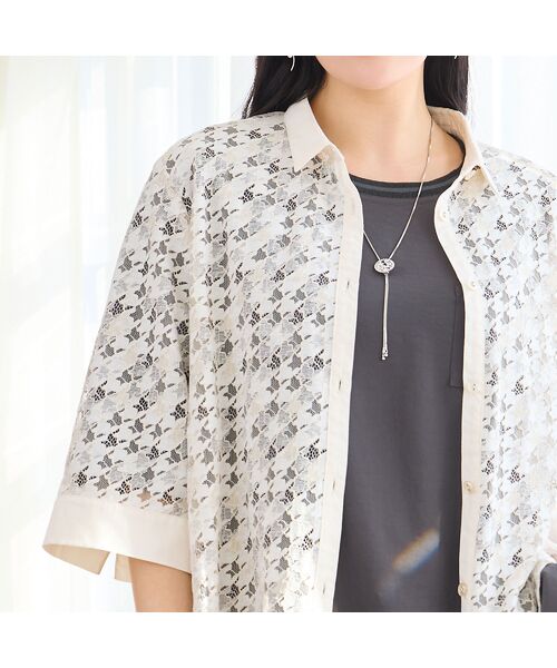 missel / ミゼール シャツ・ブラウス | 【洗える・L～4Lサイズ】レースブラウス | 詳細2