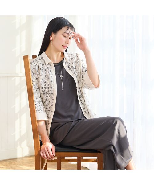 missel / ミゼール シャツ・ブラウス | 【洗える・L～4Lサイズ】レースブラウス | 詳細8