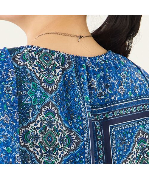 missel / ミゼール シャツ・ブラウス | 【洗える・3Lサイズあり】更紗柄ハンカチスリーブブラウス | 詳細9