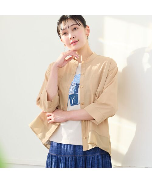 missel / ミゼール シャツ・ブラウス | 【洗える・清涼快適素材・セットアップ可・L～4Lサイズ】Aラインシャツ | 詳細1