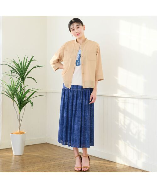 missel / ミゼール シャツ・ブラウス | 【洗える・清涼快適素材・セットアップ可・L～4Lサイズ】Aラインシャツ | 詳細2