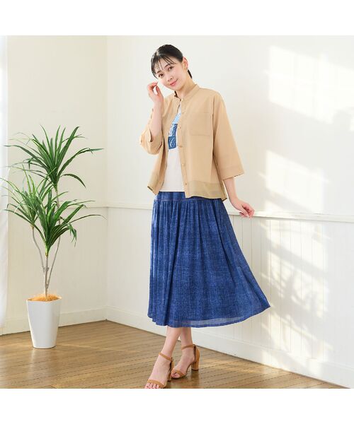 missel / ミゼール シャツ・ブラウス | 【洗える・清涼快適素材・セットアップ可・L～4Lサイズ】Aラインシャツ | 詳細3