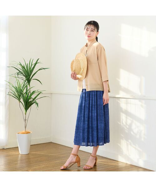 missel / ミゼール シャツ・ブラウス | 【洗える・清涼快適素材・セットアップ可・L～4Lサイズ】Aラインシャツ | 詳細4