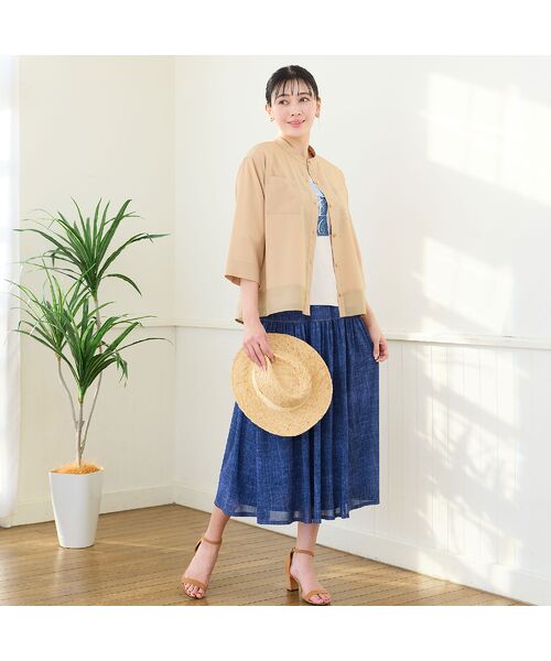 missel / ミゼール シャツ・ブラウス | 【洗える・清涼快適素材・セットアップ可・L～4Lサイズ】Aラインシャツ | 詳細5