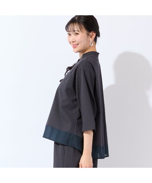 missel / ミゼール シャツ・ブラウス | 【洗える・清涼快適素材・セットアップ可・L～4Lサイズ】Aラインシャツ | 詳細6