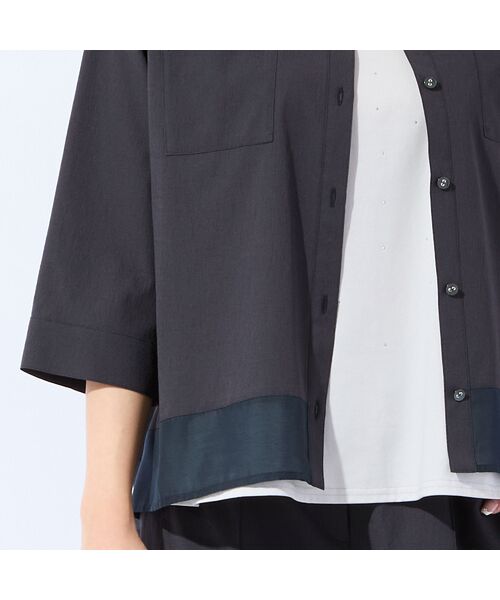 missel / ミゼール シャツ・ブラウス | 【洗える・清涼快適素材・セットアップ可・L～4Lサイズ】Aラインシャツ | 詳細10