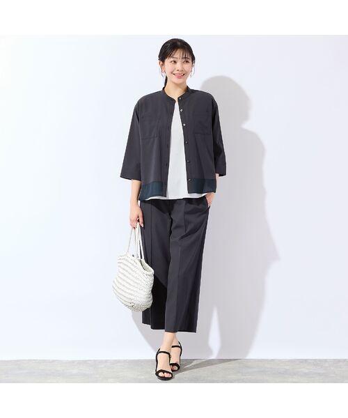 missel / ミゼール シャツ・ブラウス | 【洗える・清涼快適素材・セットアップ可・L～4Lサイズ】Aラインシャツ | 詳細11