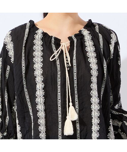 missel / ミゼール シャツ・ブラウス | 【洗える・3Lサイズあり】刺繍カフタンブラウス | 詳細2