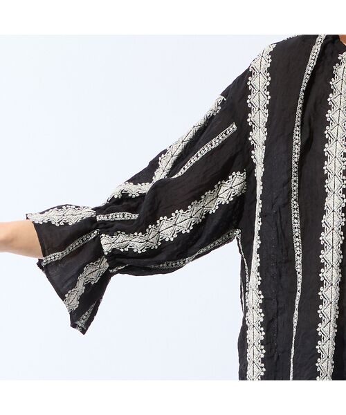 missel / ミゼール シャツ・ブラウス | 【洗える・3Lサイズあり】刺繍カフタンブラウス | 詳細4