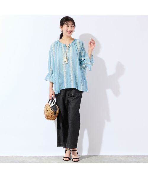 missel / ミゼール シャツ・ブラウス | 【洗える・3Lサイズあり】刺繍カフタンブラウス | 詳細18