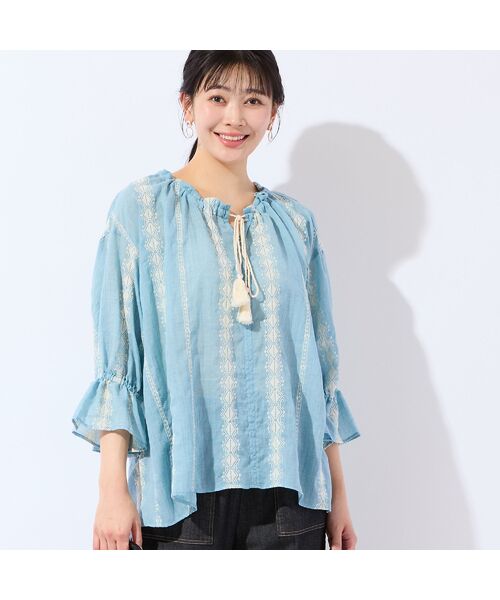 missel / ミゼール シャツ・ブラウス | 【洗える・3Lサイズあり】刺繍カフタンブラウス | 詳細14
