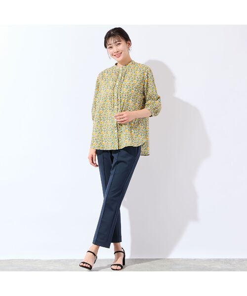 missel / ミゼール シャツ・ブラウス | 【リバティプリント・洗える・L～4Lサイズ】小花柄コットンフリルシャツ | 詳細14