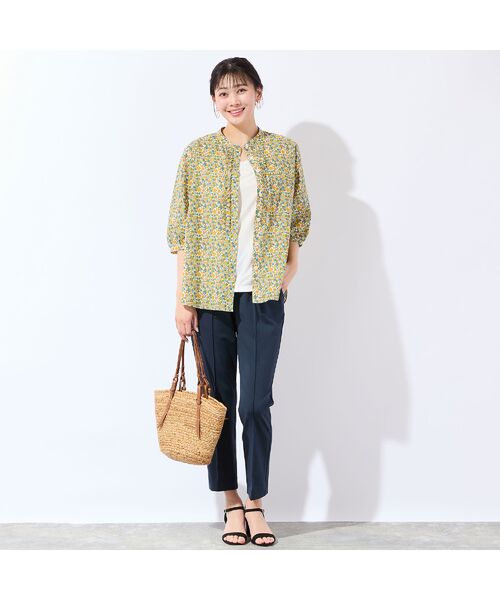 missel / ミゼール シャツ・ブラウス | 【リバティプリント・洗える・L～4Lサイズ】小花柄コットンフリルシャツ | 詳細15