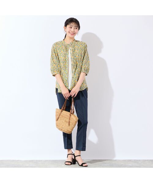 missel / ミゼール シャツ・ブラウス | 【リバティプリント・洗える・L～4Lサイズ】小花柄コットンフリルシャツ | 詳細17