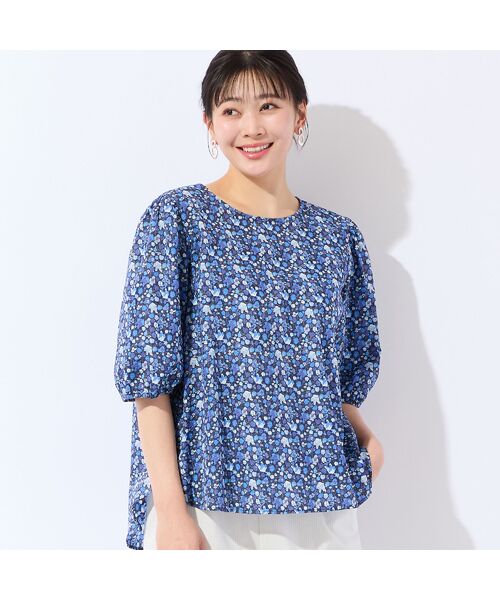 missel / ミゼール シャツ・ブラウス | 【リバティプリント・洗える・L～4Lサイズ】小花柄コットンブラウス | 詳細1