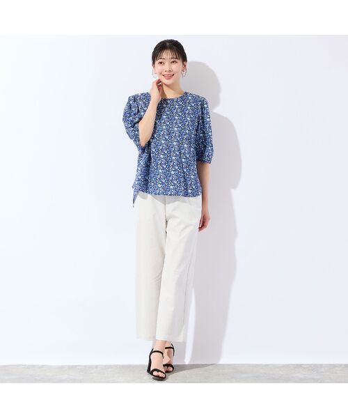missel / ミゼール シャツ・ブラウス | 【リバティプリント・洗える・L～4Lサイズ】小花柄コットンブラウス | 詳細3