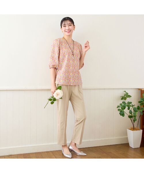 missel / ミゼール シャツ・ブラウス | 【リバティプリント・洗える・L～4Lサイズ】小花柄コットンブラウス | 詳細9