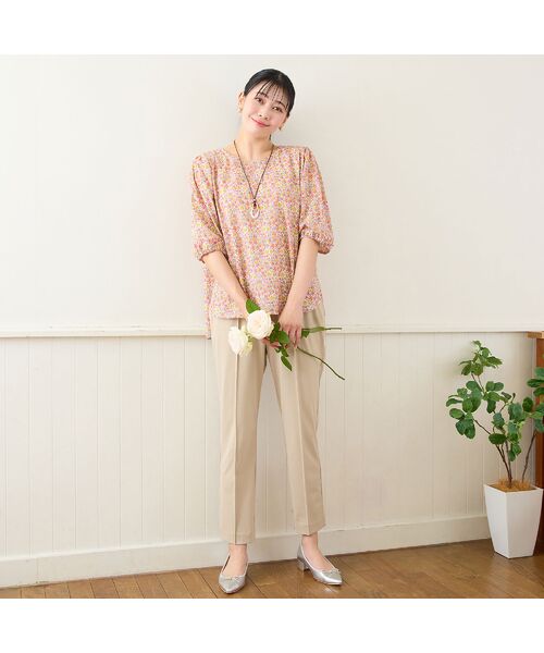 missel / ミゼール シャツ・ブラウス | 【リバティプリント・洗える・L～4Lサイズ】小花柄コットンブラウス | 詳細10