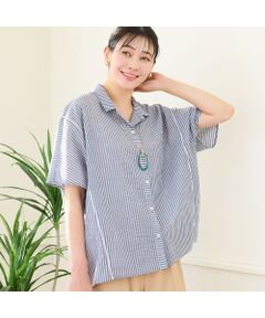 missel / ミゼール シャツ・ブラウス | 【洗える・3Lサイズあり】ストライプワイドシャツ