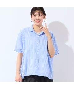 missel / ミゼール シャツ・ブラウス | 【洗える・3Lサイズあり】ストライプワイドシャツ