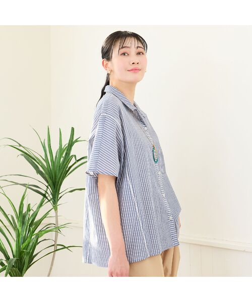 missel / ミゼール シャツ・ブラウス | 【洗える・3Lサイズあり】ストライプワイドシャツ | 詳細2