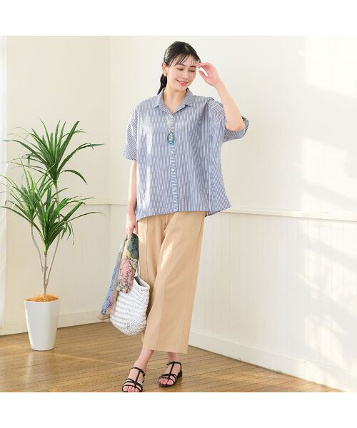 missel / ミゼール シャツ・ブラウス | 【洗える・3Lサイズあり】ストライプワイドシャツ | 詳細5