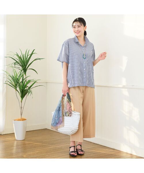 missel / ミゼール シャツ・ブラウス | 【洗える・3Lサイズあり】ストライプワイドシャツ | 詳細6