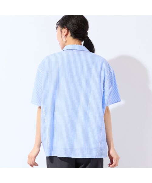 missel / ミゼール シャツ・ブラウス | 【洗える・3Lサイズあり】ストライプワイドシャツ | 詳細9