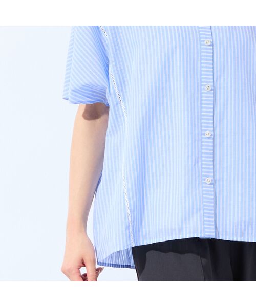 missel / ミゼール シャツ・ブラウス | 【洗える・3Lサイズあり】ストライプワイドシャツ | 詳細10