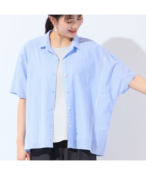 missel / ミゼール シャツ・ブラウス | 【洗える・3Lサイズあり】ストライプワイドシャツ | 詳細11