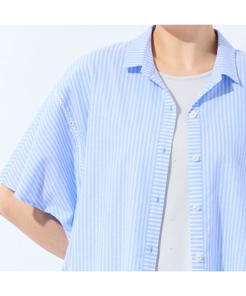 missel / ミゼール シャツ・ブラウス | 【洗える・3Lサイズあり】ストライプワイドシャツ | 詳細12