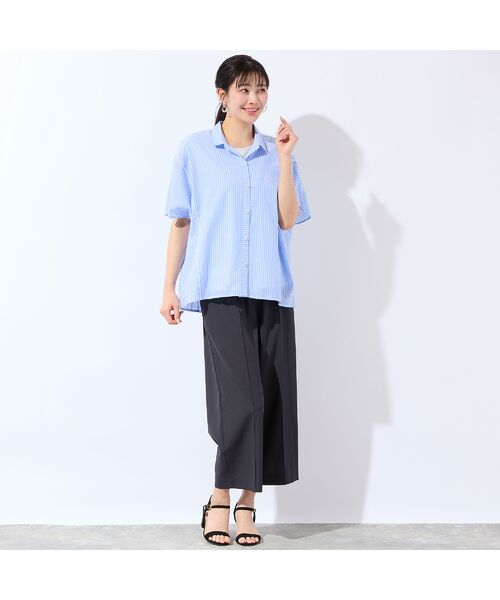 missel / ミゼール シャツ・ブラウス | 【洗える・3Lサイズあり】ストライプワイドシャツ | 詳細15