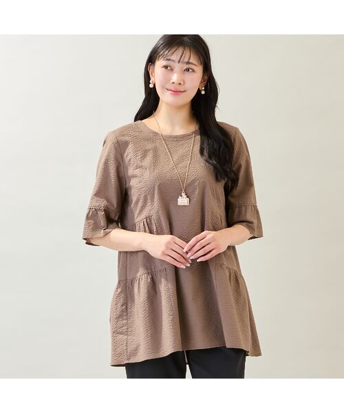 missel / ミゼール シャツ・ブラウス | 【洗える・M～3Lサイズ】ティアードチュニック | 詳細1