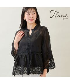 missel / ミゼール シャツ・ブラウス | 【洗える・M～3Lサイズ】レース刺繍ブラウス