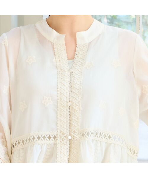 missel / ミゼール シャツ・ブラウス | 【洗える・M～3Lサイズ】レース刺繍ブラウス | 詳細3
