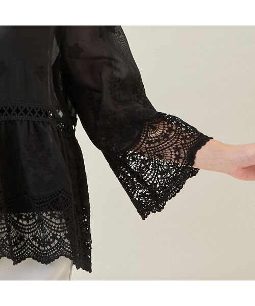 missel / ミゼール シャツ・ブラウス | 【洗える・M～3Lサイズ】レース刺繍ブラウス | 詳細10