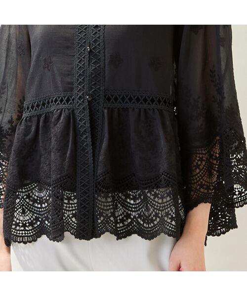 missel / ミゼール シャツ・ブラウス | 【洗える・M～3Lサイズ】レース刺繍ブラウス | 詳細11