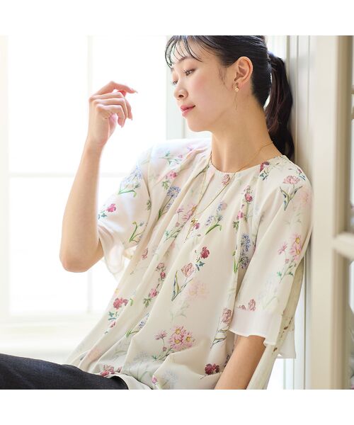 missel / ミゼール シャツ・ブラウス | 【洗える】ボタニカルフラワーブラウス | 詳細1