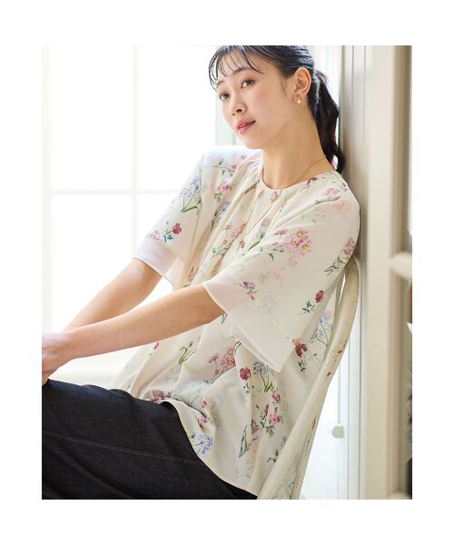 missel / ミゼール シャツ・ブラウス | 【洗える】ボタニカルフラワーブラウス | 詳細4