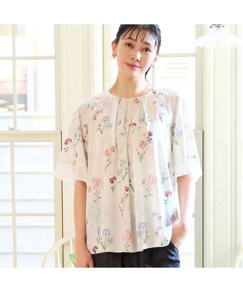 missel / ミゼール シャツ・ブラウス | 【洗える】ボタニカルフラワーブラウス | 詳細6