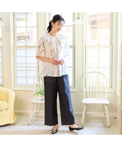 missel / ミゼール シャツ・ブラウス | 【洗える】ボタニカルフラワーブラウス | 詳細8