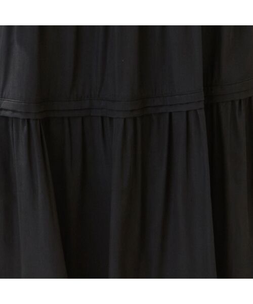 missel / ミゼール ミニ・ひざ丈スカート | 【洗える・M～3Lサイズ】ティアードスカート（ブラック） | 詳細5