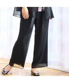 missel / ミゼール その他パンツ | 【人気追加・洗える・L～4Lサイズ】ジョーゼットセミワイドパンツ