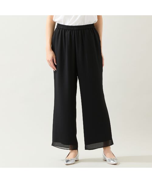 missel / ミゼール その他パンツ | 【人気追加・洗える・L～4Lサイズ】ジョーゼットセミワイドパンツ | 詳細3